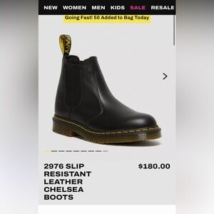 Dr. Martens 2976 Slip Resistant Leather Chelsea Boots